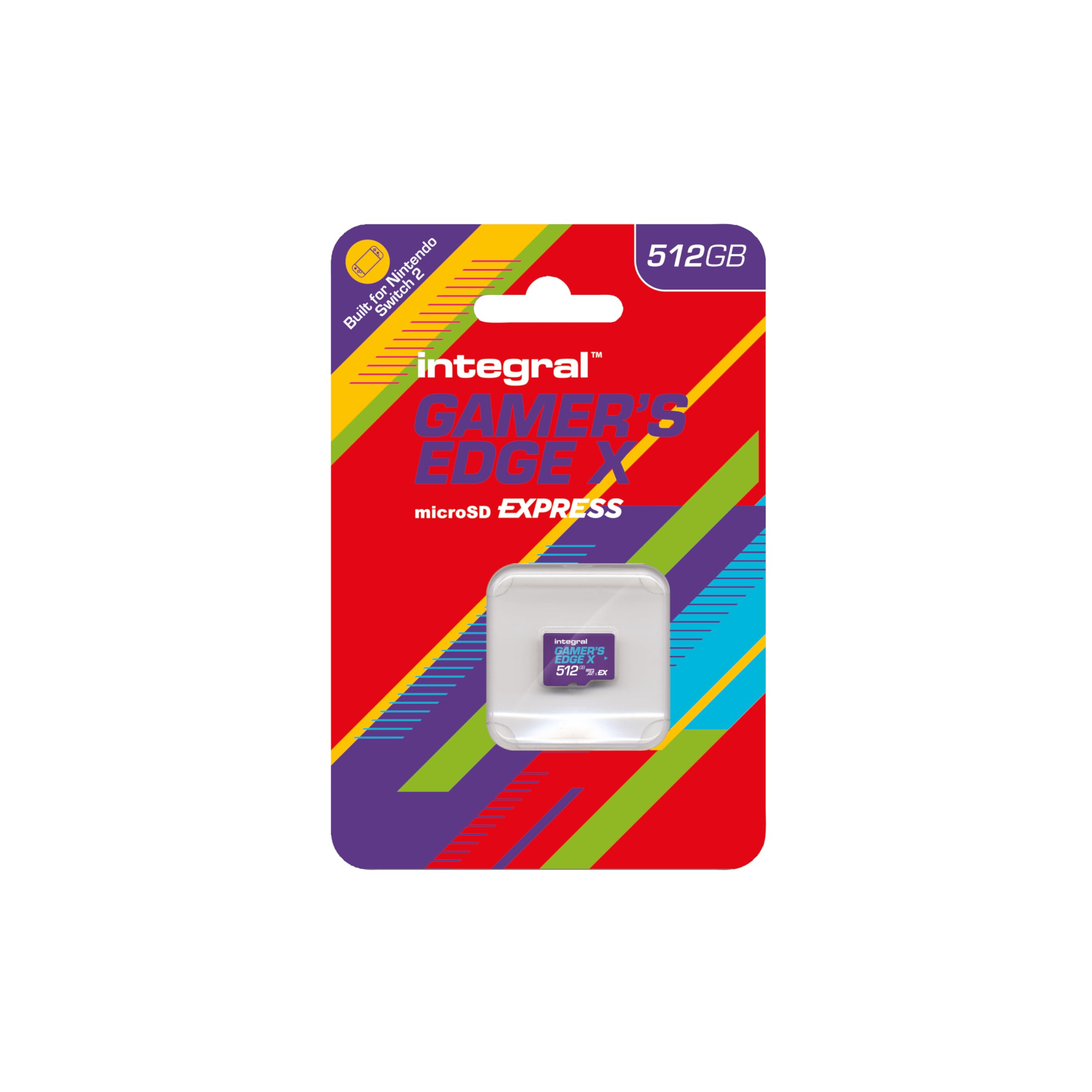 Integral 512 GB Gamer's Edge X Micro SD Express-Karte für Nintendo Switch 2, bis zu 890 MB/s Lesen, 810 MB/s Schreiben, 4K-Video, A2, NVMe PCIe, High-Speed-Gaming, reduzierte Downloadzeiten, ultraschneller Speicher