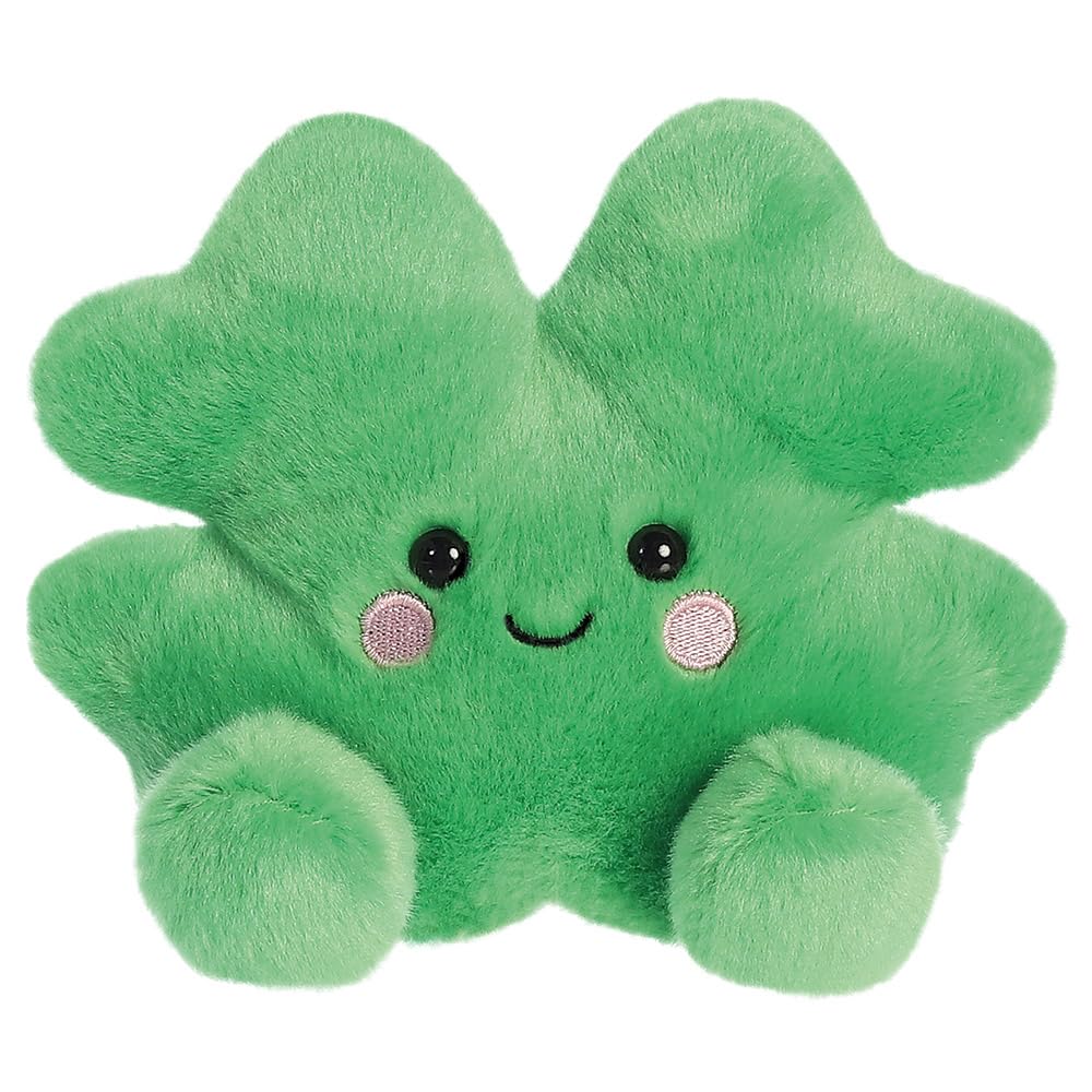 AURORA Palm Pals Chance Clover Stuffed Animal - 13cm Green Plush Toy | Collectible Series