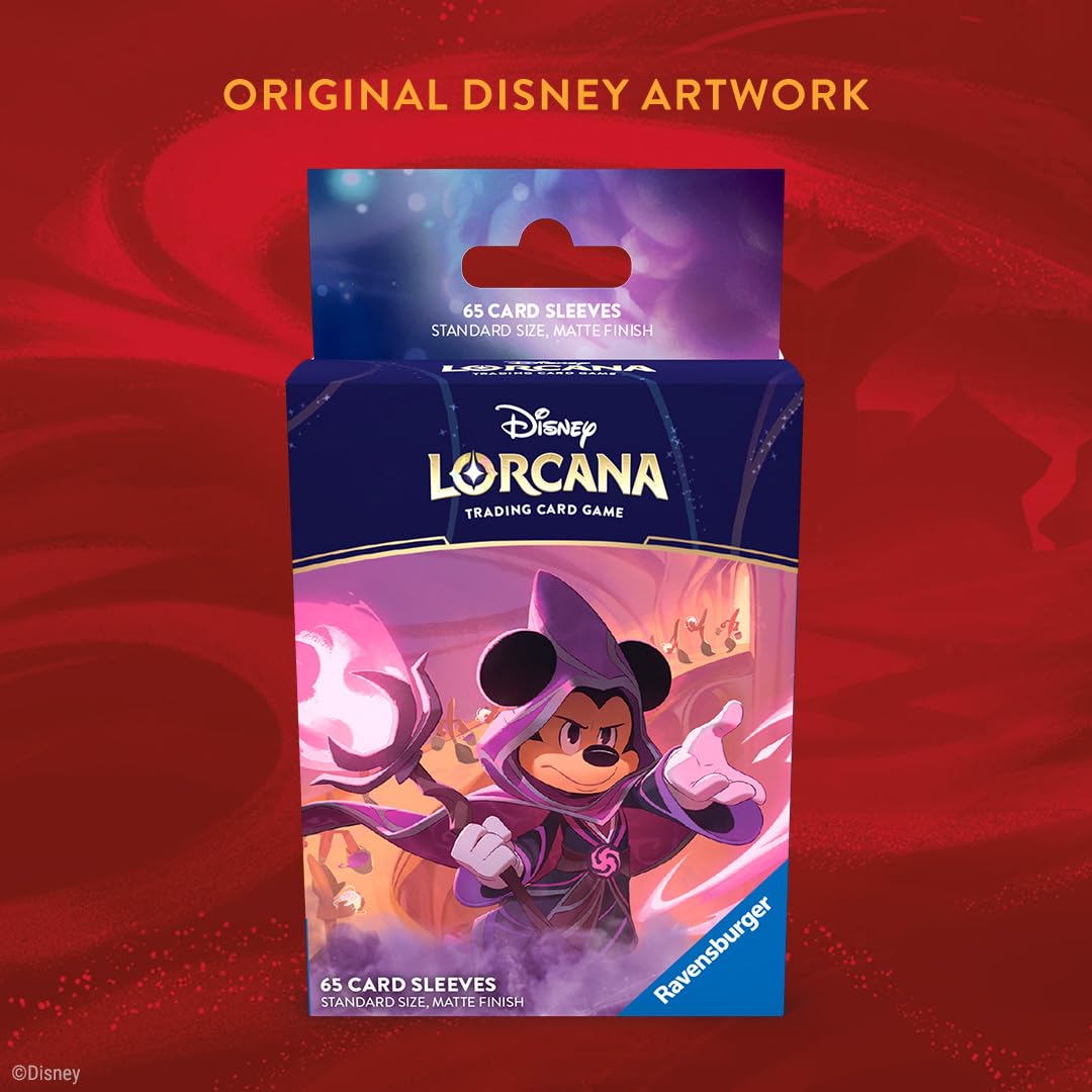 Ravensburger Disney Lorcana Trading Card Game Mickey Mouse Card Sleeves | 65 Count | Matte Finish 4