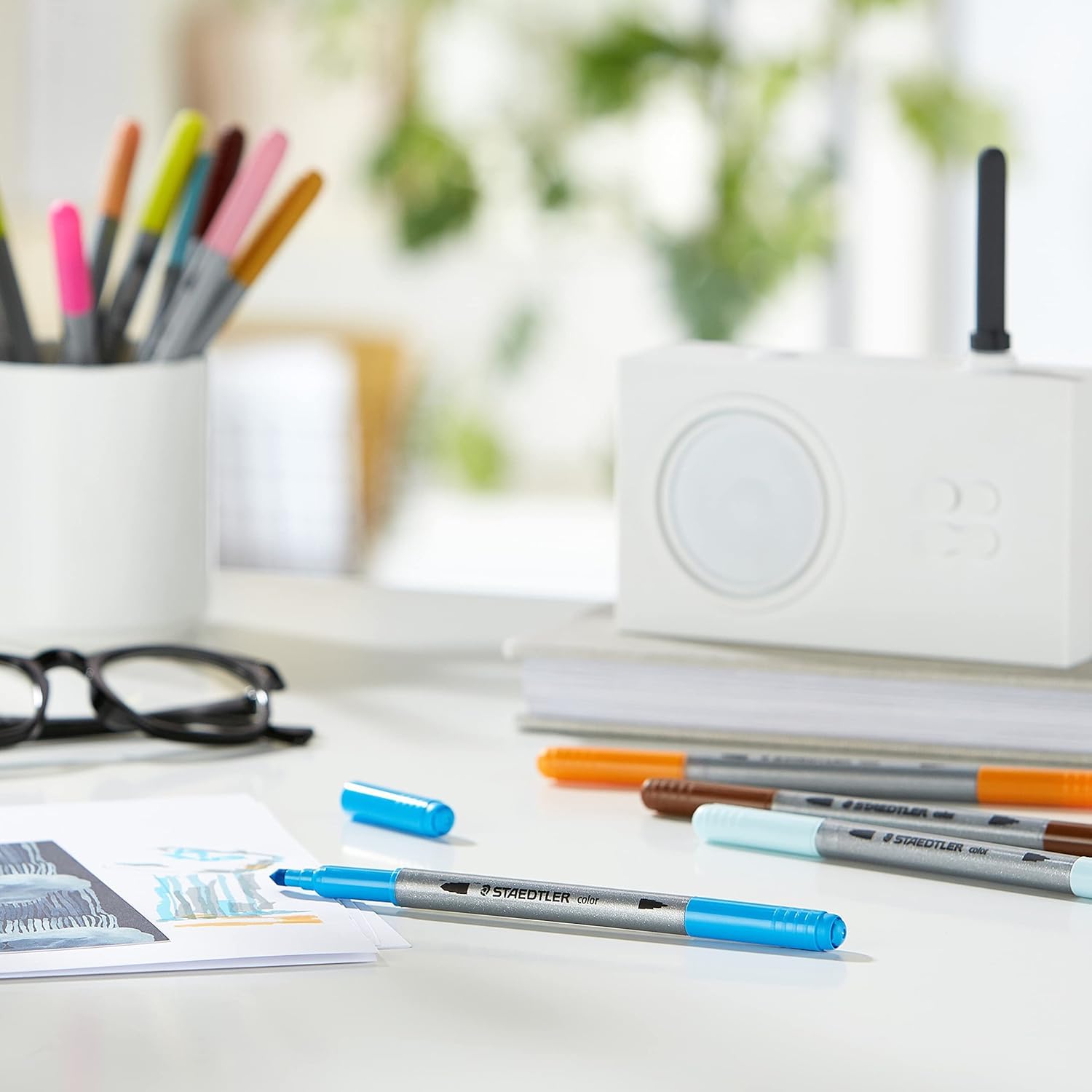 STAEDTLER Design Journey 3200 TB72 Double-Ended Fibre-Tip Pens | 120 Colours | 0.5-0.8mm & 3.0mm 4