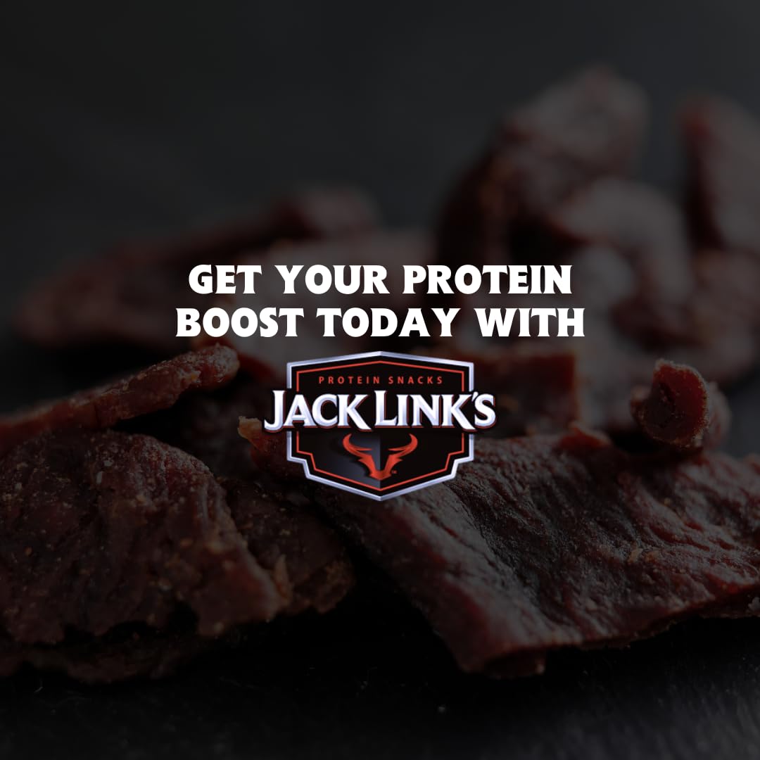 Jack Link's Biltong Jerky Original - Pack of 12 x 20g, Gluten Free High Protein Beef Snack