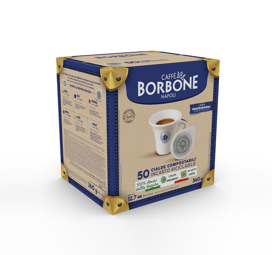 CAFFÈ BORBONE Gold Blend Compostable ESE Coffee Pods - 50 Count | Arabica & Robusta Mix 3