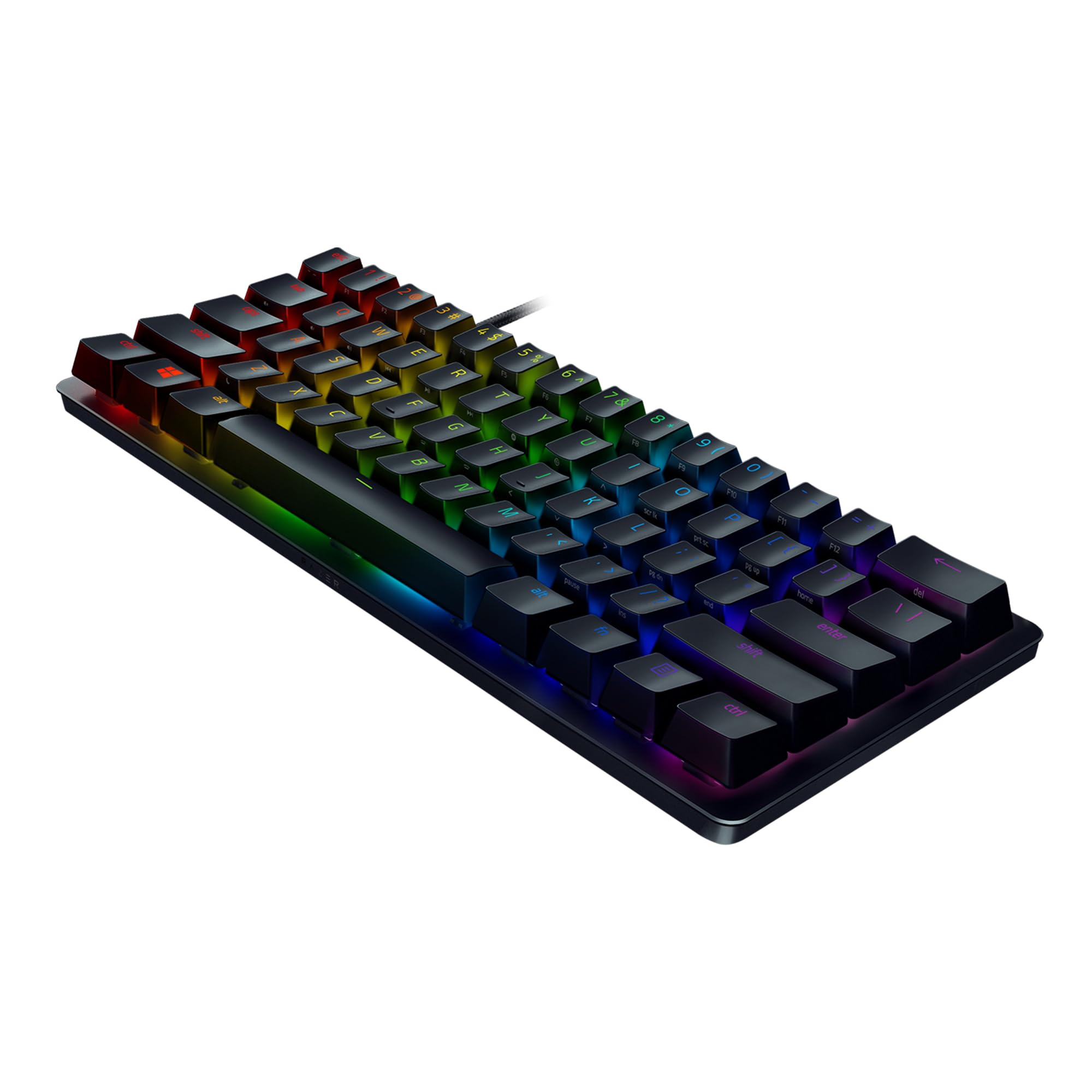 Razer Huntsman Mini (Purple Switch) - 60 Percent Compact Gaming Keyboard (Clicky Optical-Mechanical Switches, Doubleshot PBT Keycaps, Detachable USB-C Cable) QWERTY UK Layout | Black