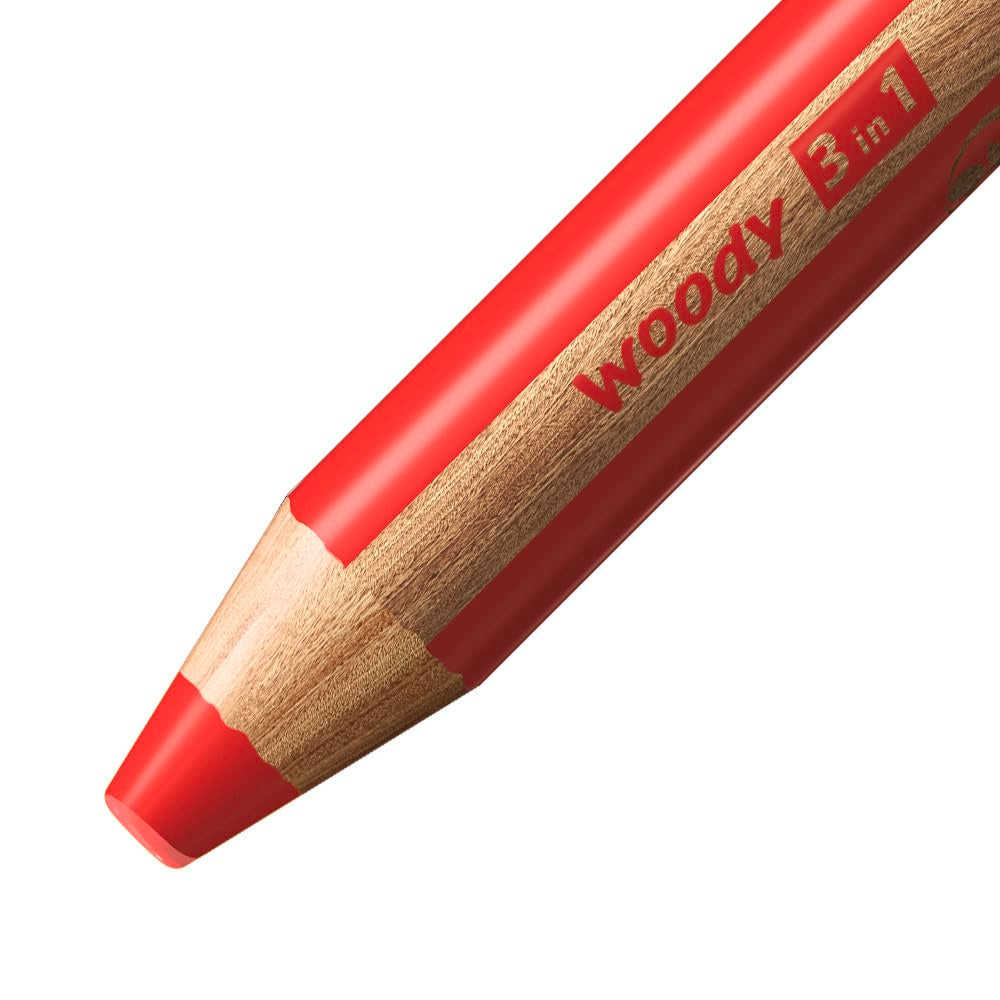 STABILO woody 3-in-1 ARTY Pencil - 18 Assorted Colours Wallet with Sharpener & Brush 3