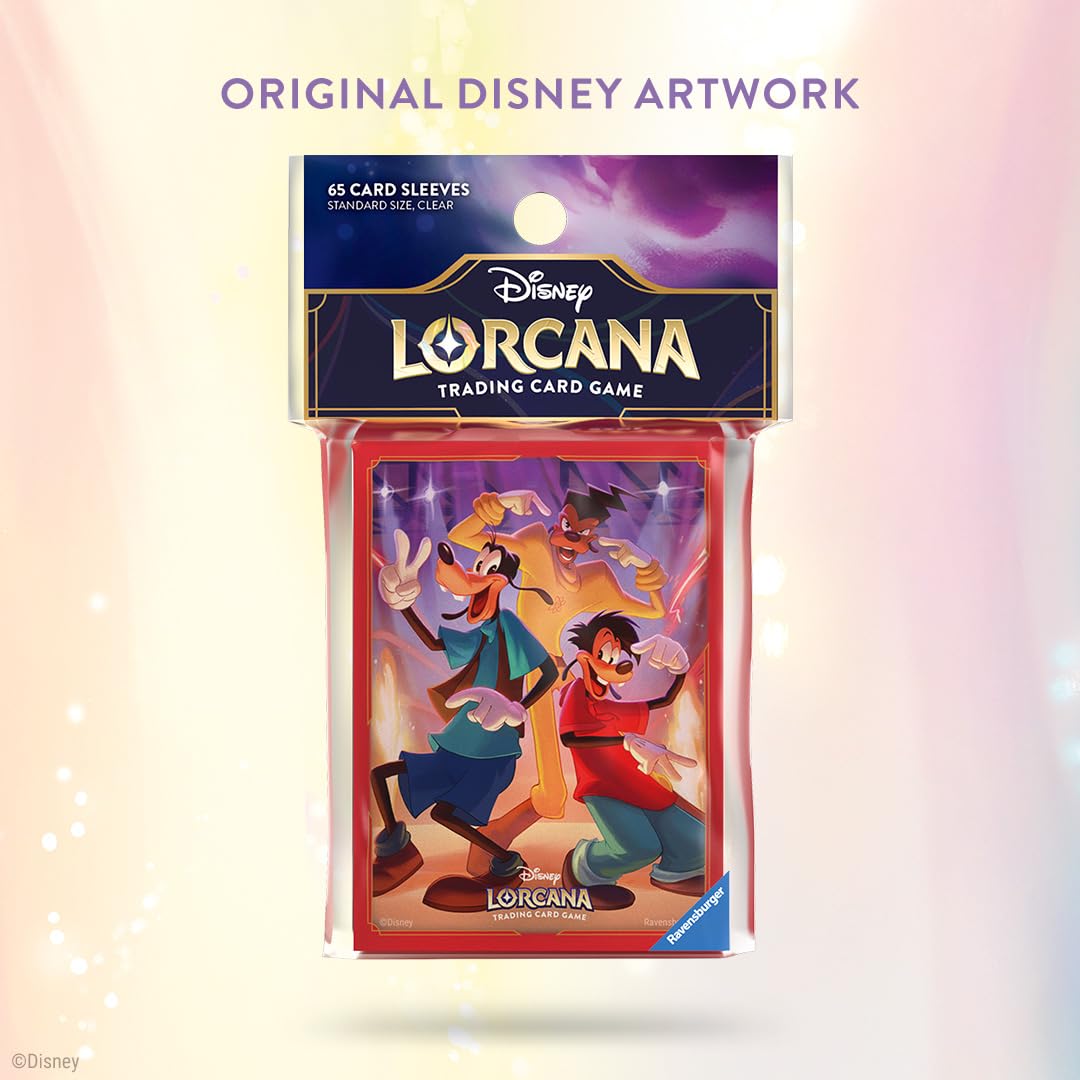 Ravensburger Disney Lorcana Trading Card Game - 65 Goofy Card Sleeves | Matte Finish | Standard Size 4