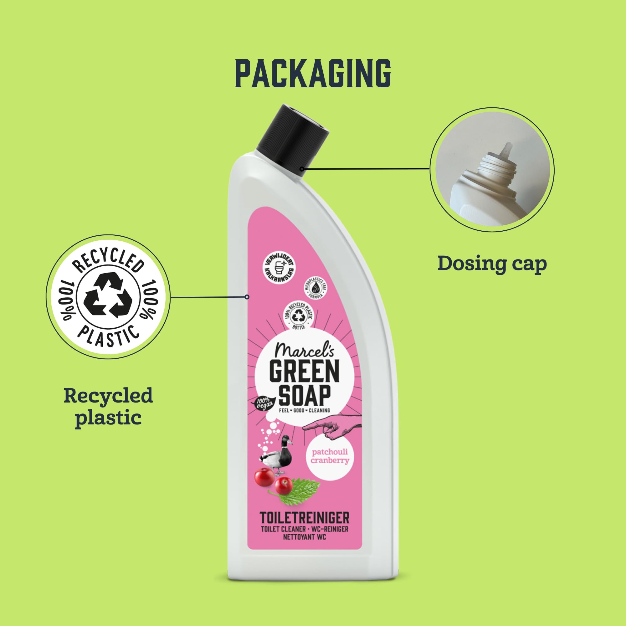 Marcel's Green Soap Toilet Cleaner - Patchouli & Cranberry Scent | 750 ml | Biodegradable 5