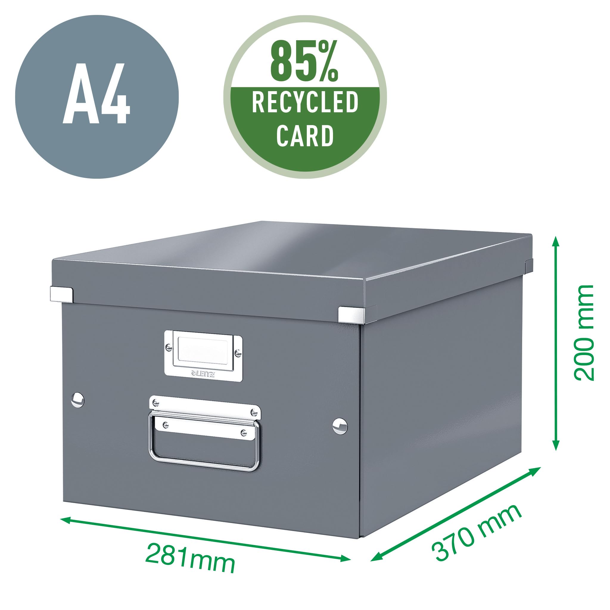 Leitz Click and Store A4 Storage Box - Medium Size | 16L Capacity | Blue 3