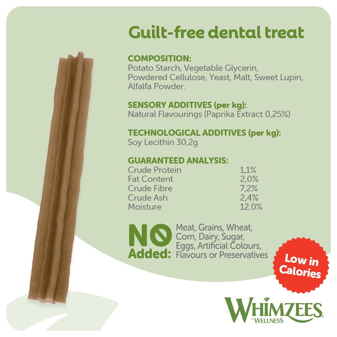 WHIMZEES Natural Dental Dog Chews - X Small Stix, 56 Pieces, Low Calorie, Grain-Free 4