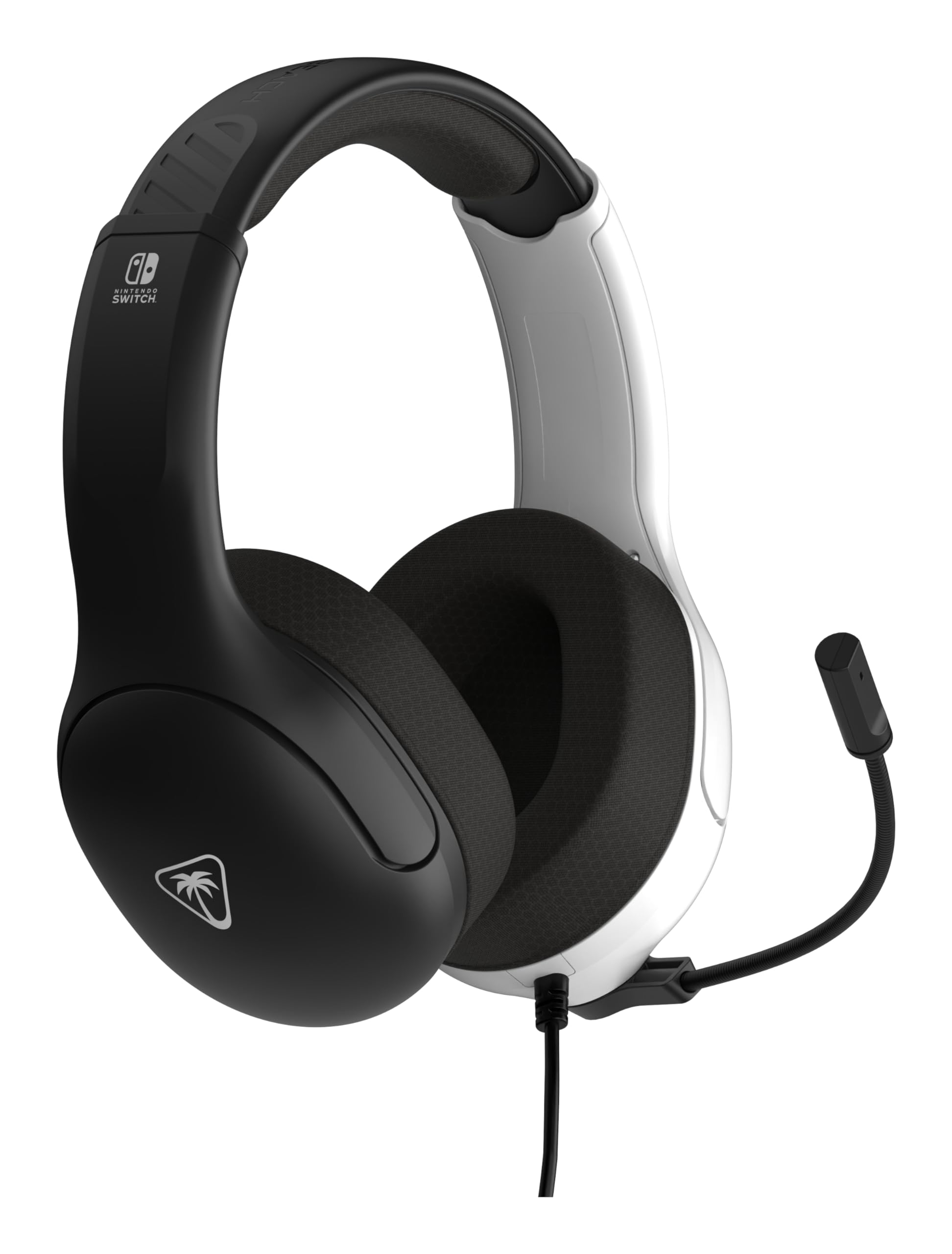 Turtle Beach Airlite Fit Black and White Wired Gaming Headset with Flip-to- 4