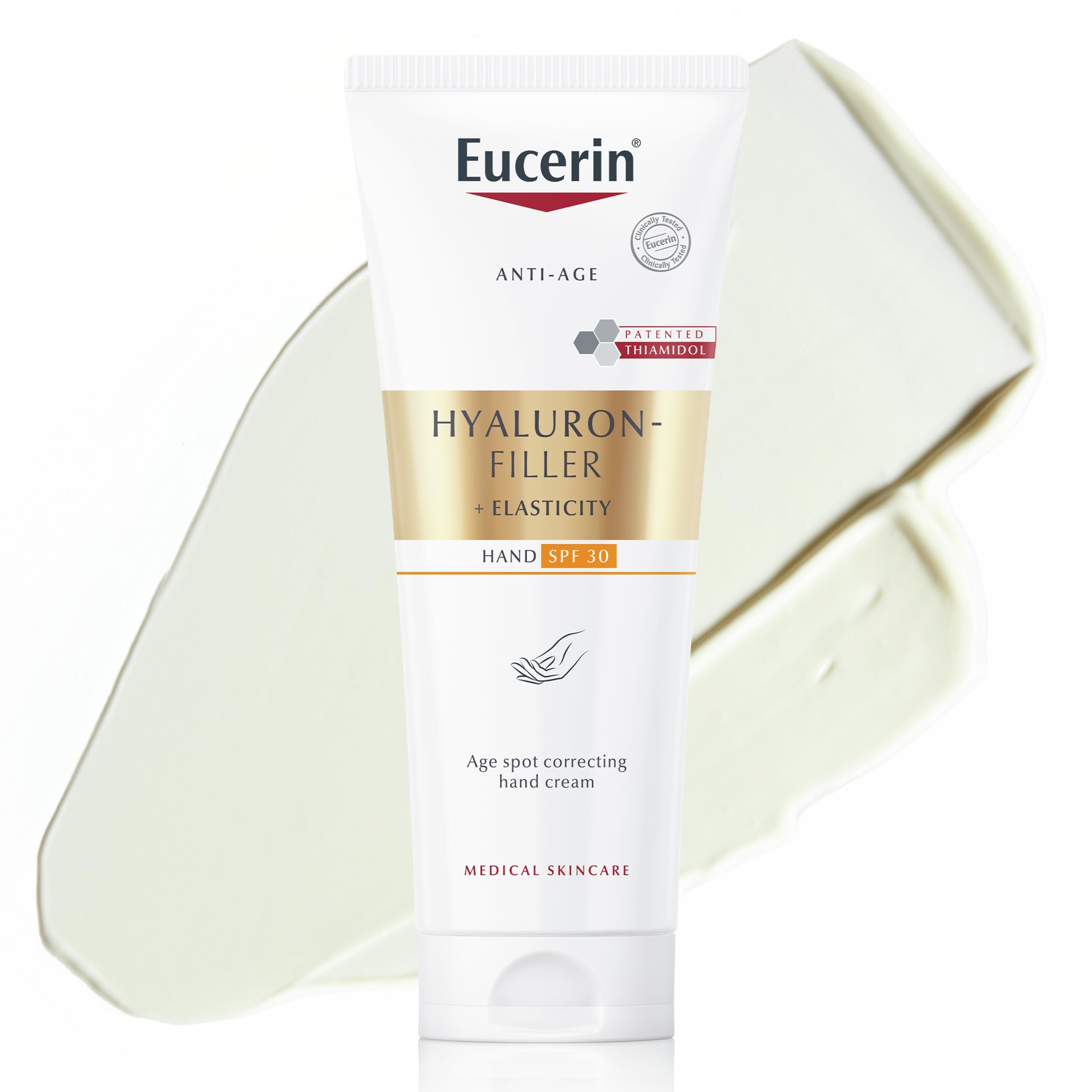 Eucerin Hyaluron-Filler + Elasticity Age Spot Correcting Hand Cream SPF 30 - Reduces Age Spots, Plumps Wrinkles, Improves Elasticity | 75ml 1