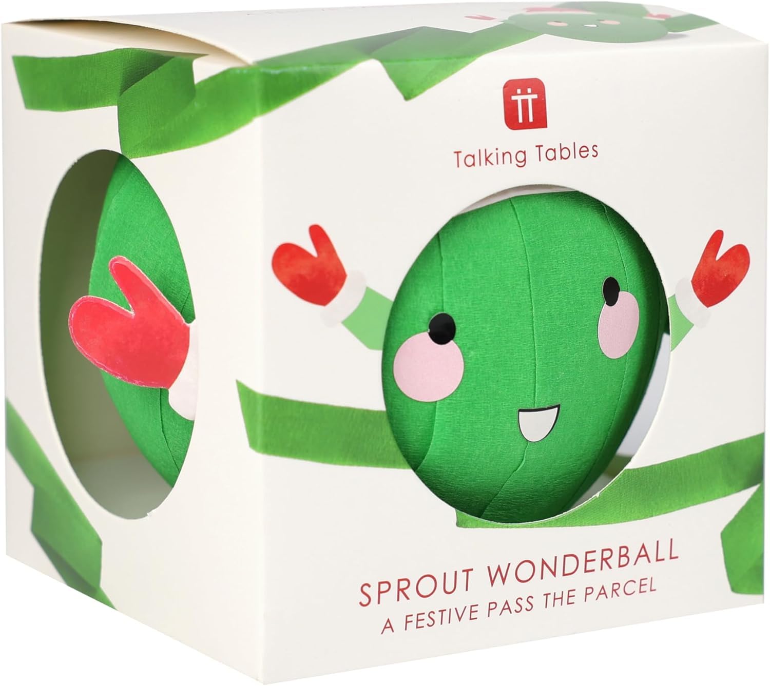 Talking Tables Sprout Wonderball Pass the Parcel Christmas Kids Game with 12 Jokes & Mini Surprises