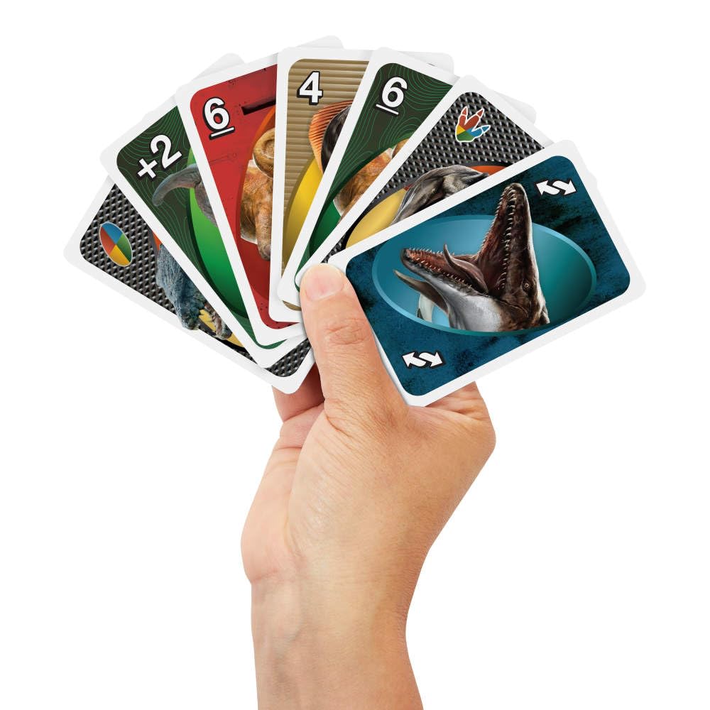 Mattel Games UNO Jurassic World Rebirth Card Game | Ages 7+ | 2-10 Players 3