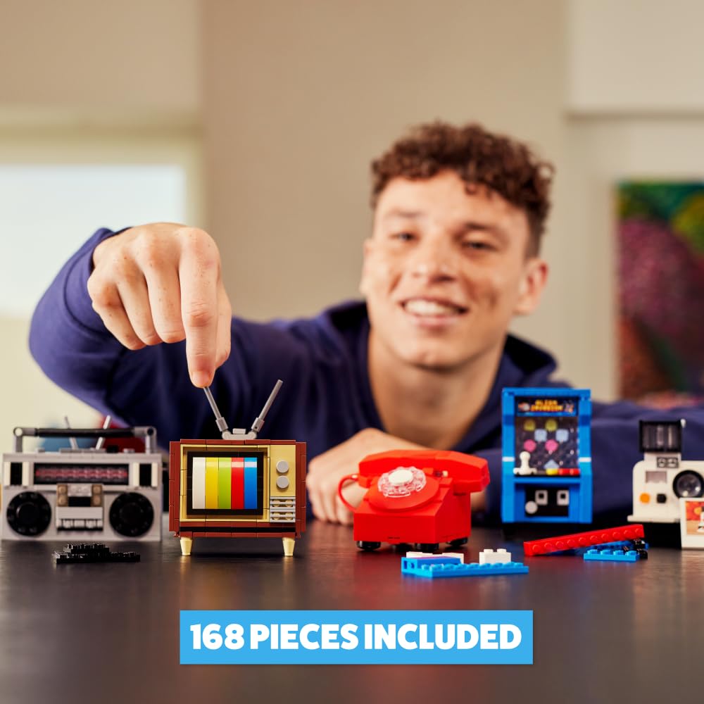 MAX Premium Retro Building Bricks - Television Model 83185H Building Set for Ages 3+ 3
