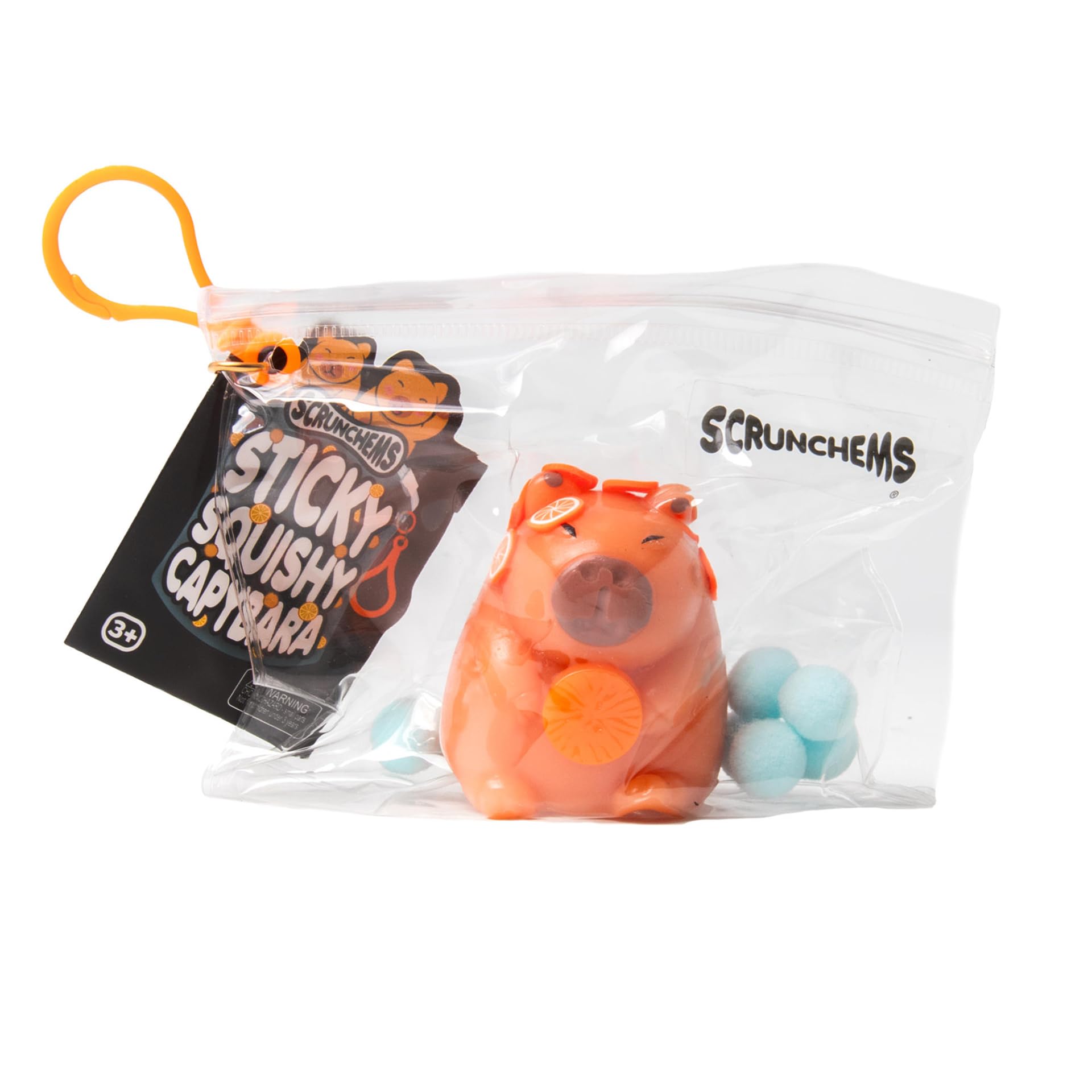 SCRUNCHEMS Sticky Squishy Capybara Squeeze Toy | Stress Relief | Ages 3+
