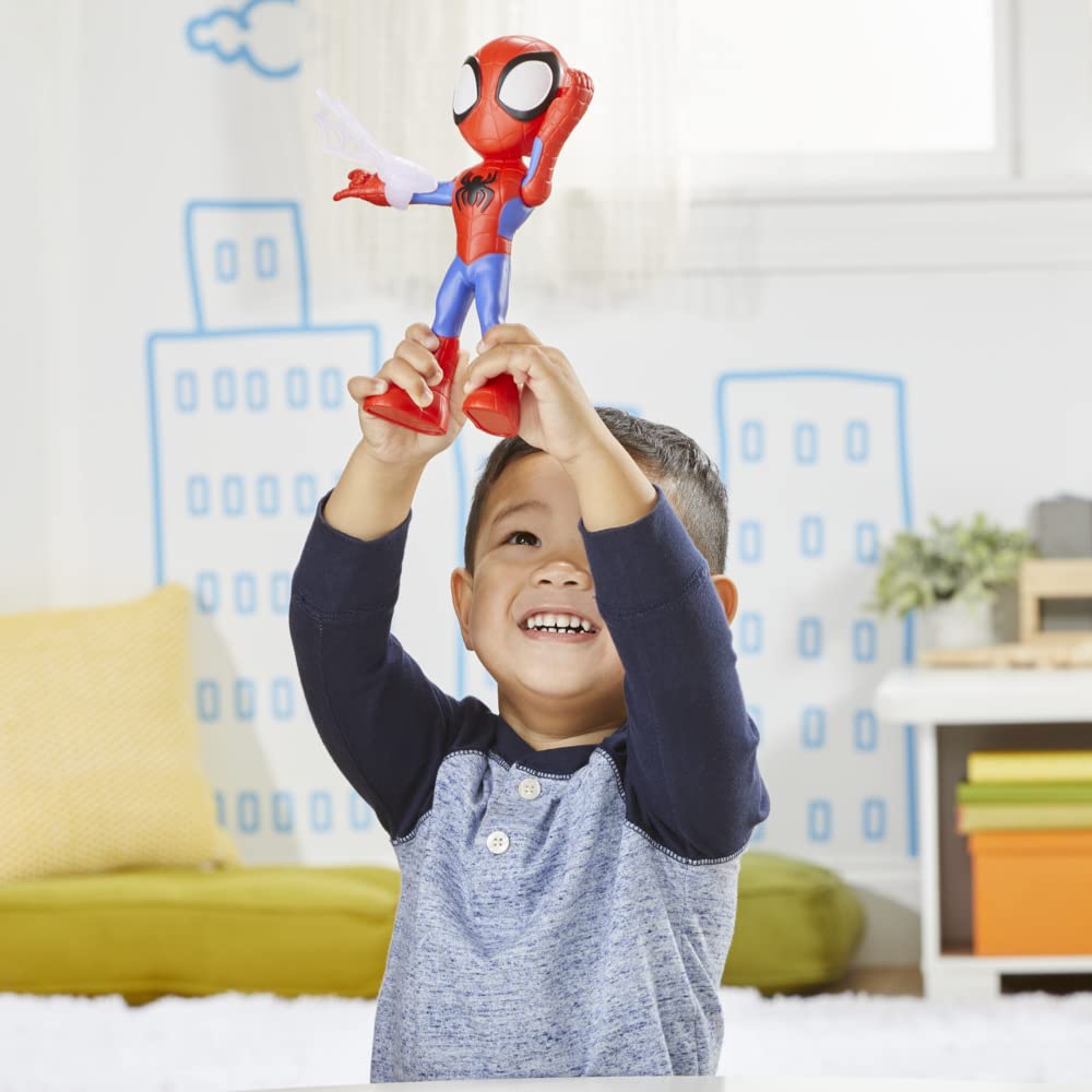 Hasbro Marvel Spidey and His Amazing Friends Supersized Spidey Action Figure | 9-inch | Ages 3+ 6