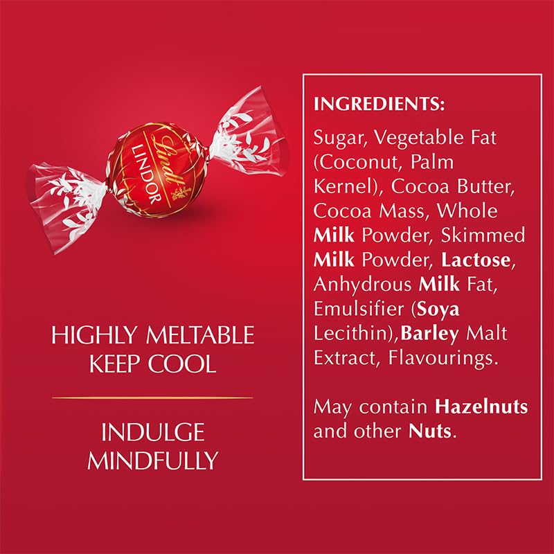 Lindt LINDOR Milk Chocolate Truffles - 1kg Bag 6