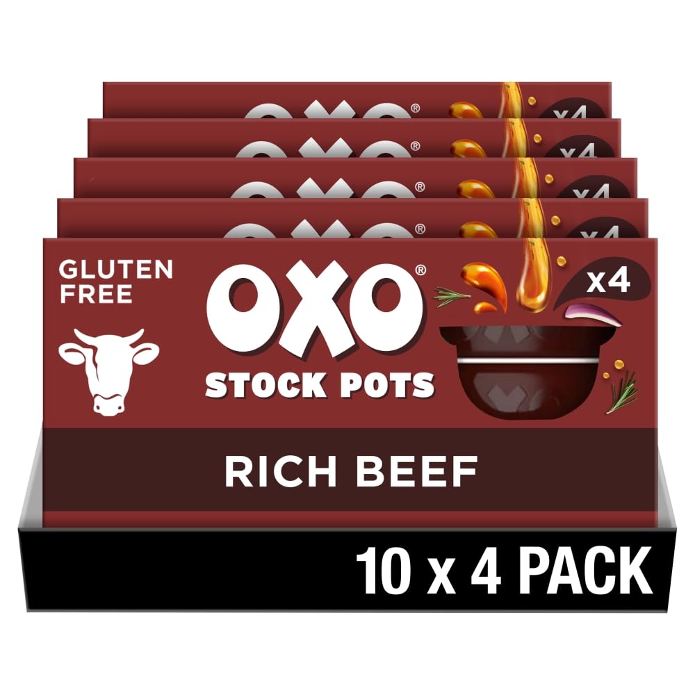 OXO Rich Beef Stock Pots with Rosemary & Onion – 4 Pots | Made with Real Meat Juices 5