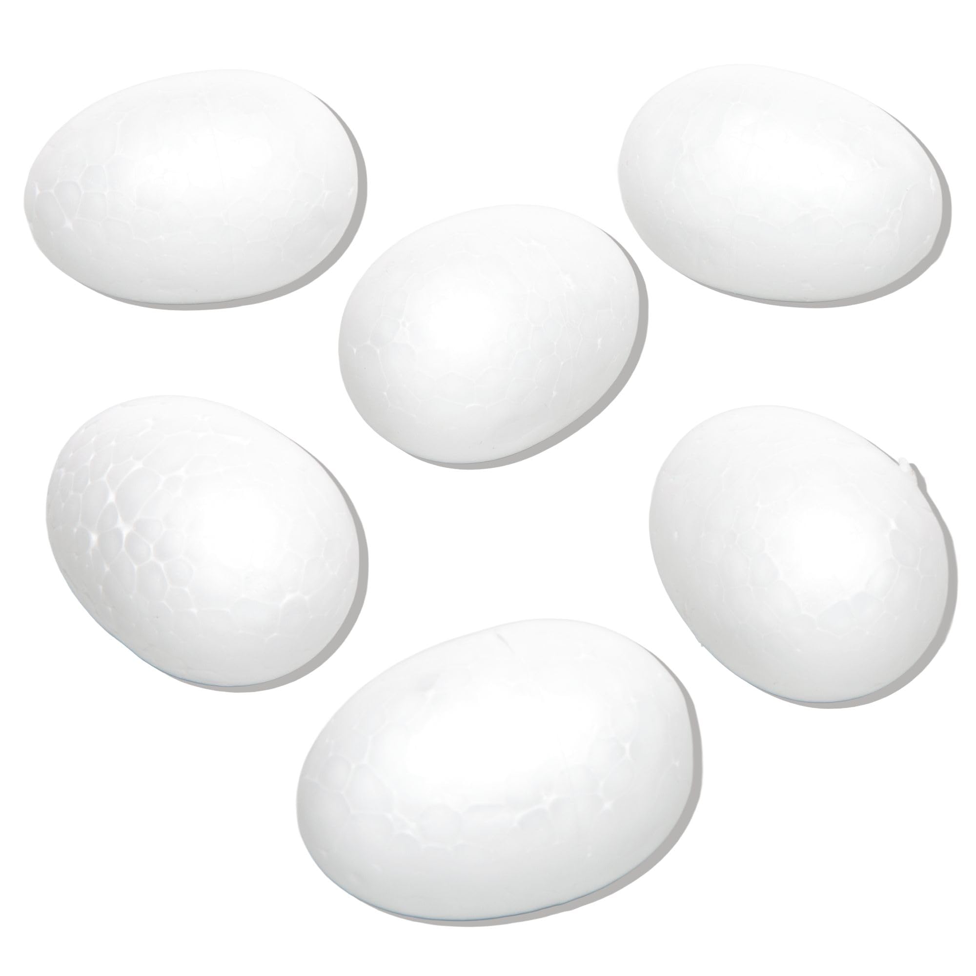 Baker Ross Polystyrene Eggs - Pack of 10, 7cm White Craft Eggs 1