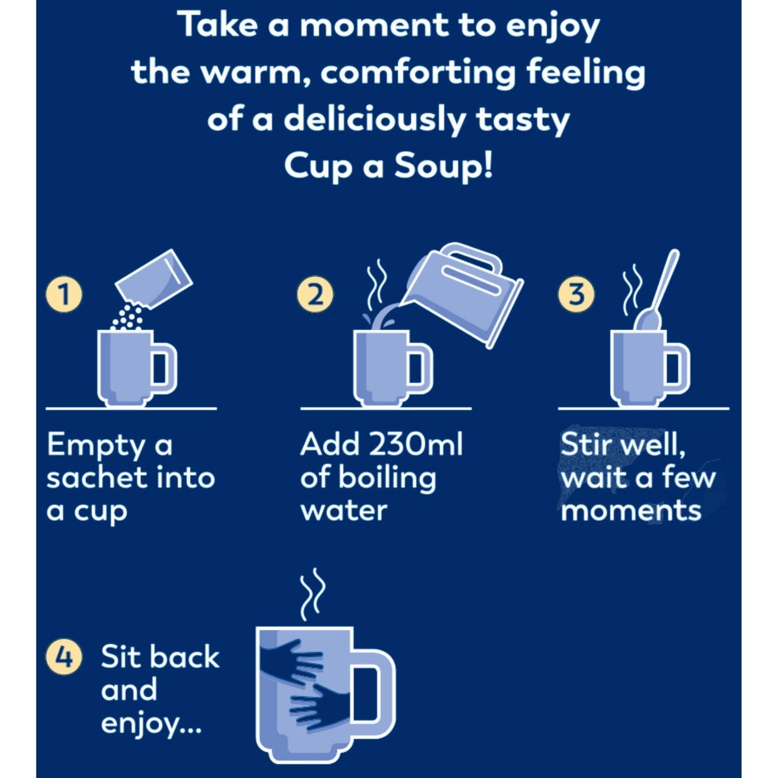 Batchelors - Cup a Soup Tomaten &amp; Gemüse mit Croutons Instant-Suppenbeutel, 4er-Pack