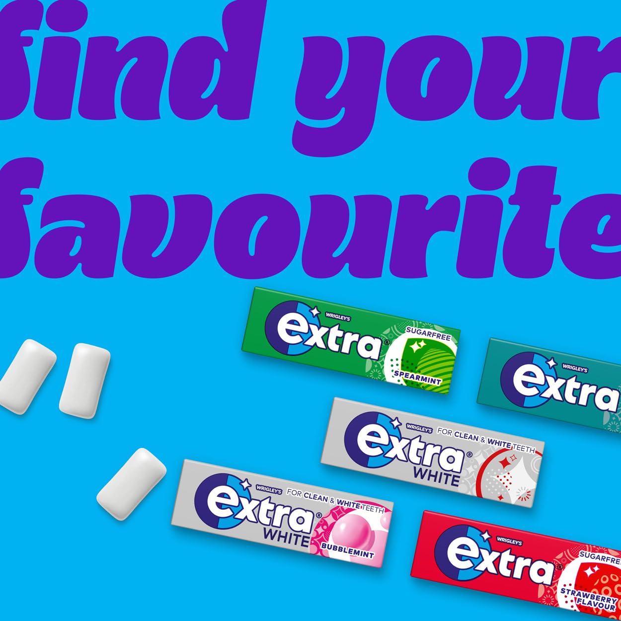 Extra Sugar Free Chewing Gum - Cool Breeze Flavour | 5 Packs of 10 Pieces 7