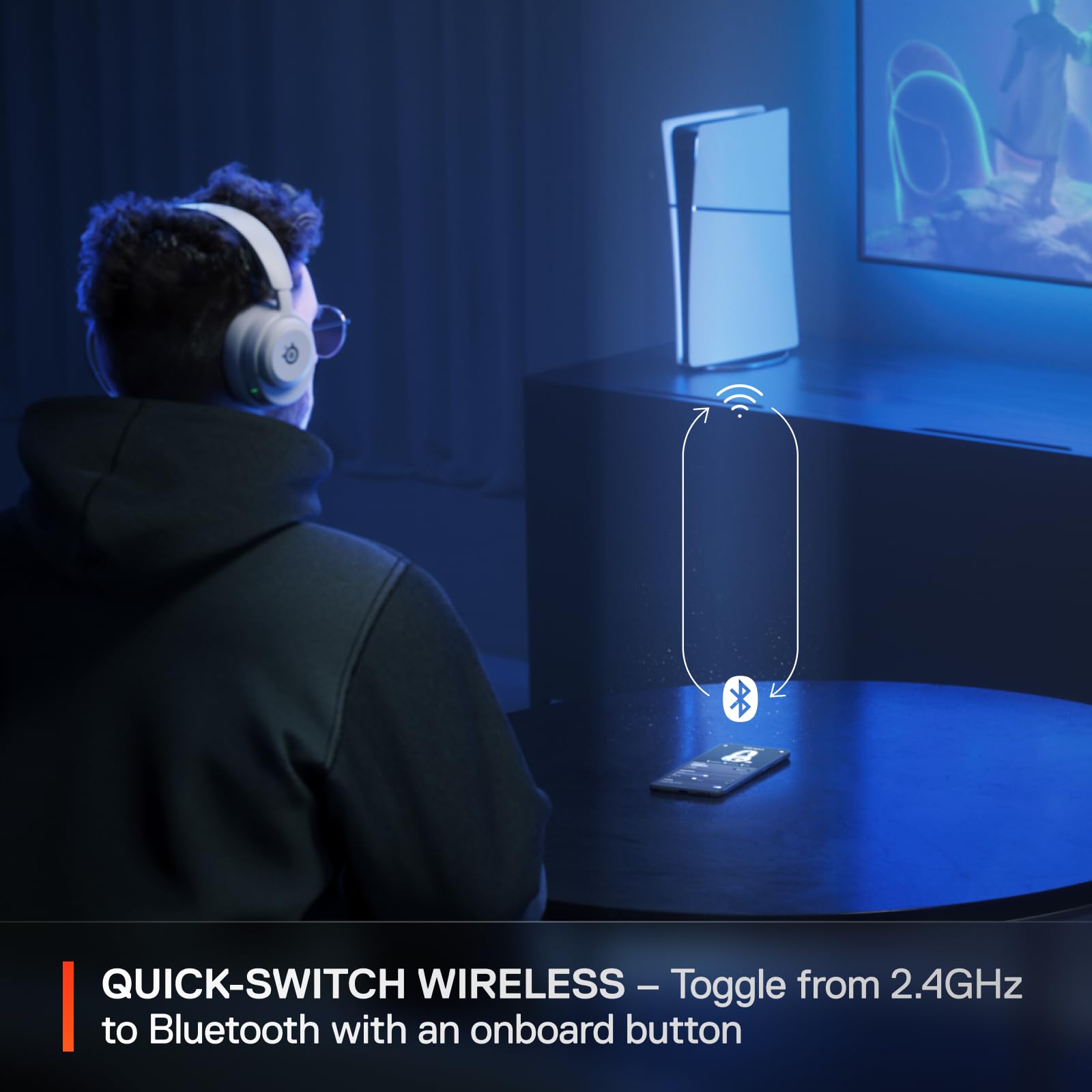 SteelSeries Arctis Nova 5 Wireless Gaming Headset for PC, PS5, PS4, Mobile 4