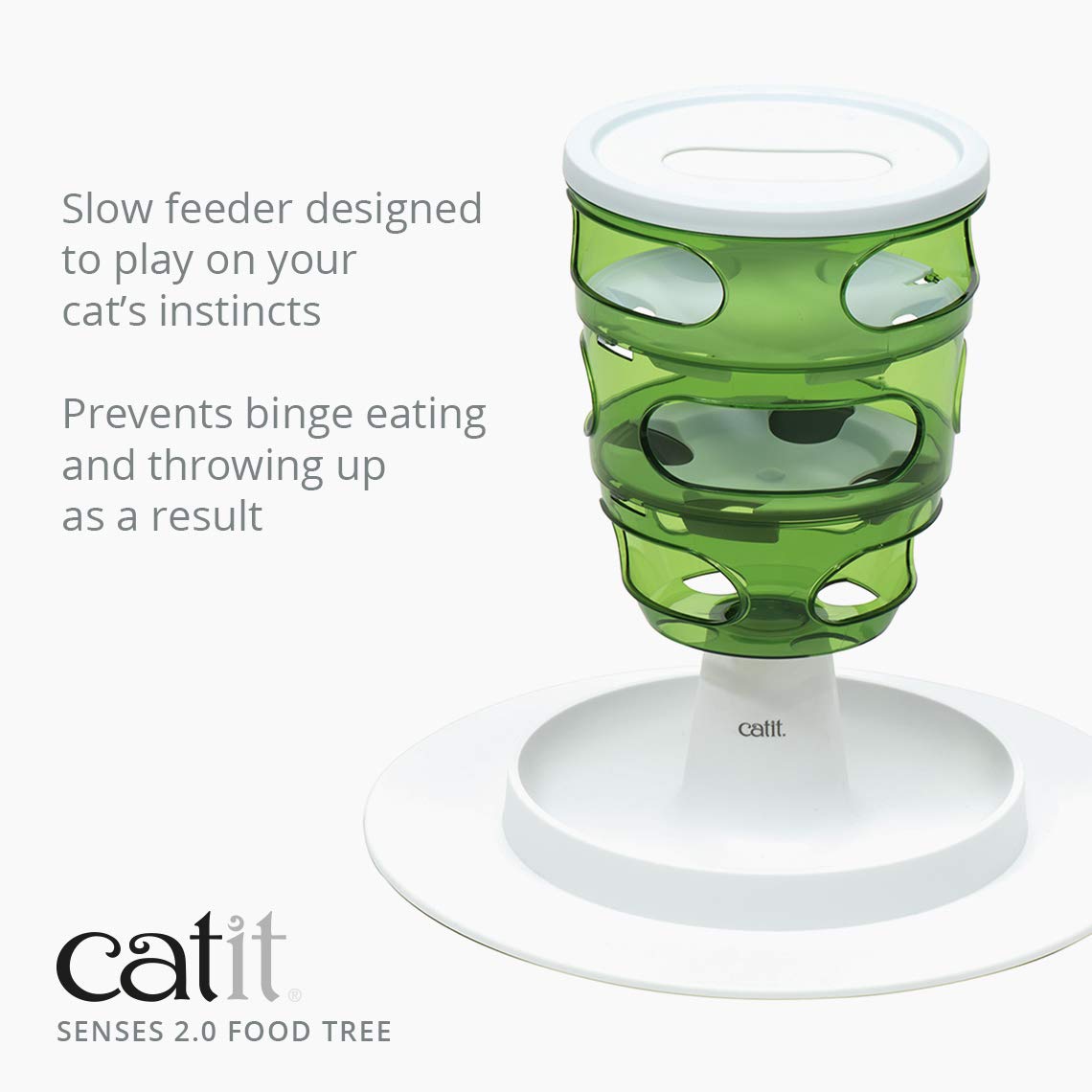 Catit Senses Food Tree Interactive Slow Feeder Puzzle for Cats | 3 Adjustable Levels