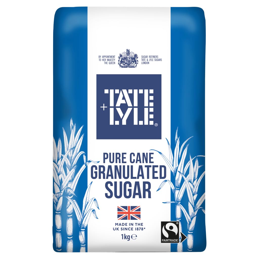 Tate & Lyle Fairtrade Granulated White Sugar - 1kg Pack | Pure Cane Sugar