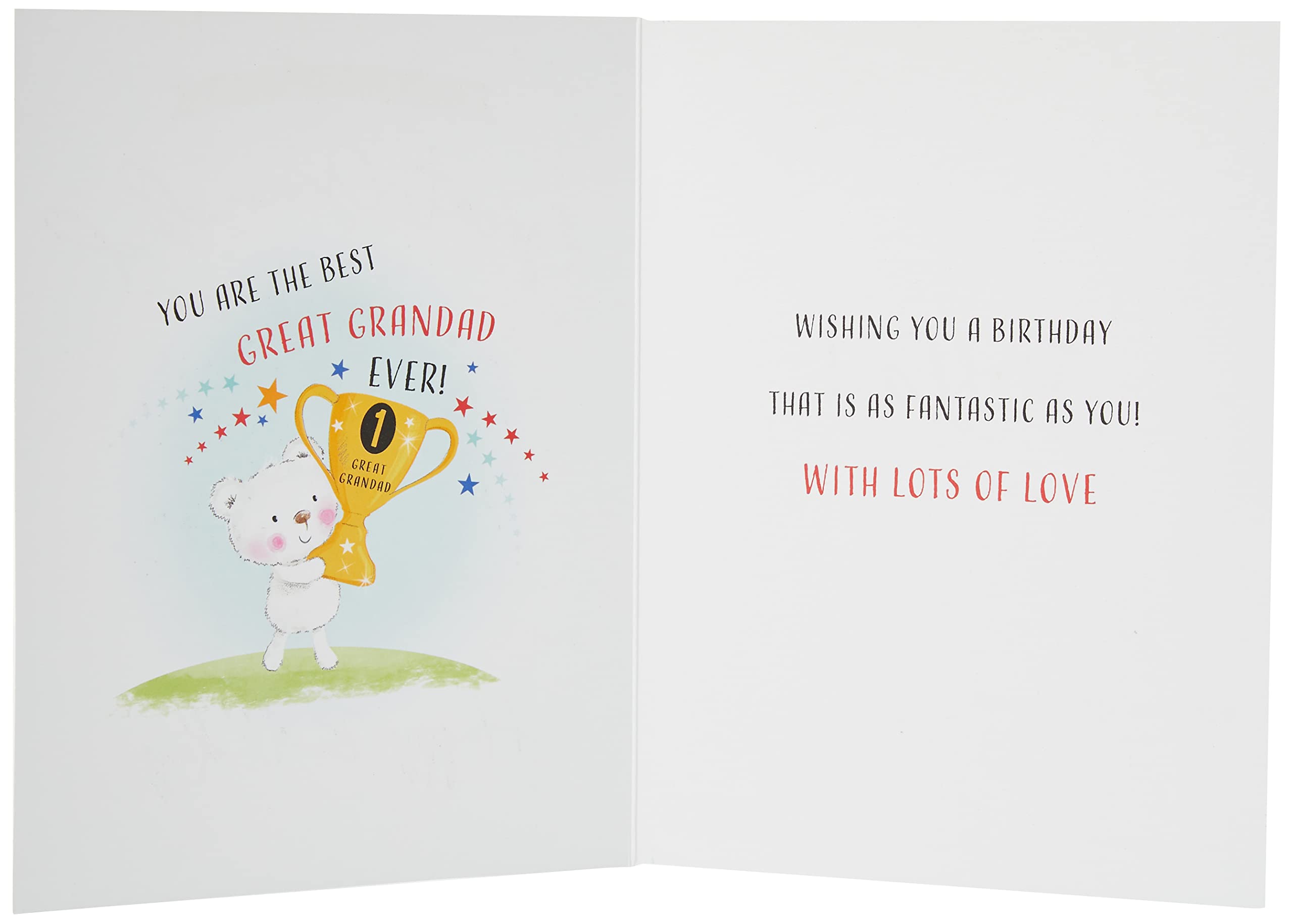 Piccadilly Greetings Modern Birthday Card for Great Grandad | Green | 8 x 6 inches 3