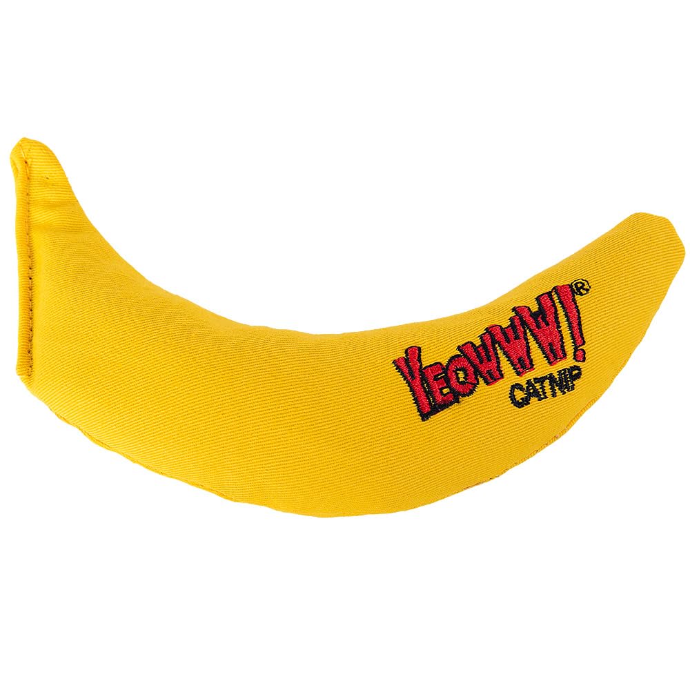 YEOWWW Banana Singles Cat Toy - 100% Organic Catnip | Durable Cotton Twill | Made in USA