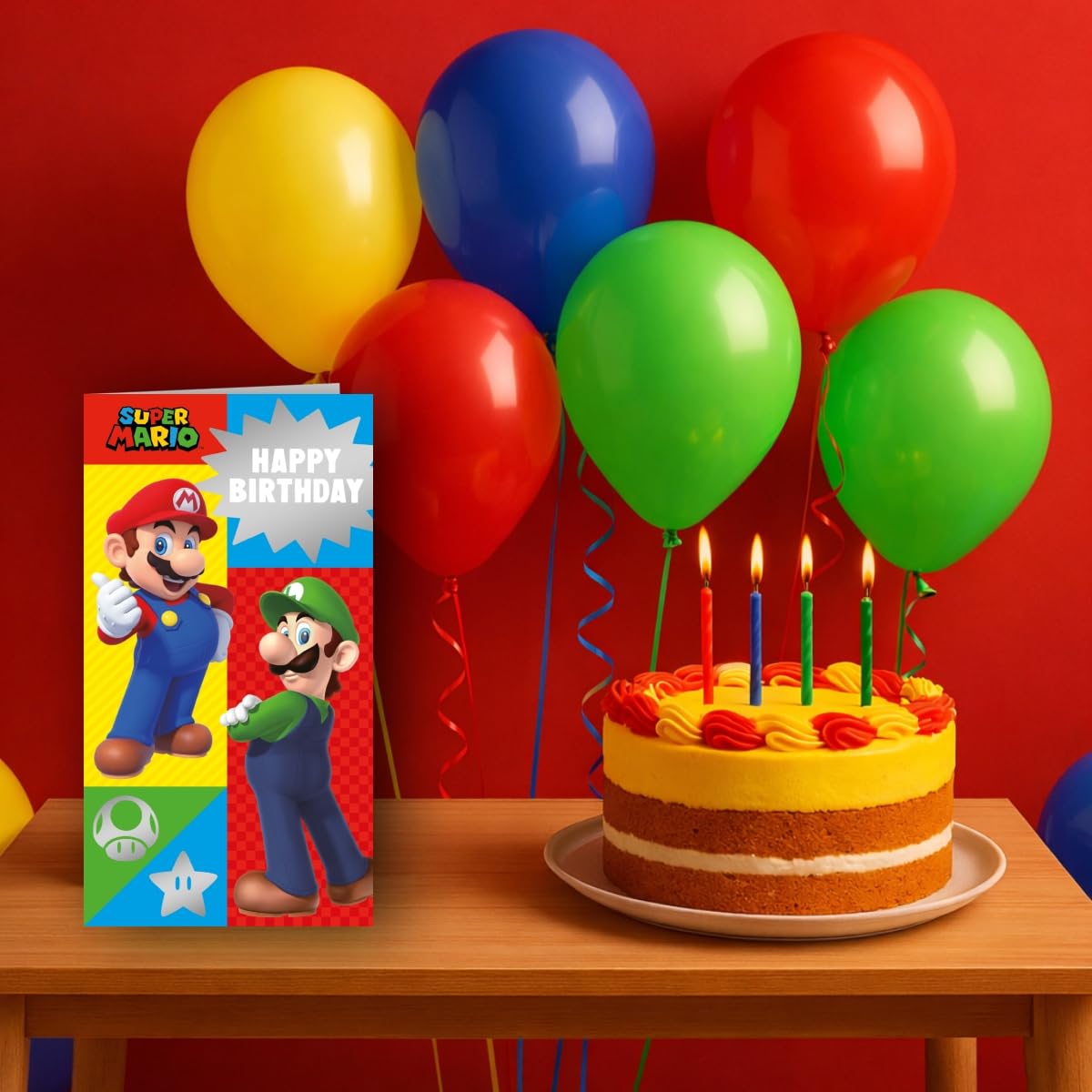 Danilo Promotions LTD Super Mario Birthday Card | Standard Size | Multi-Colour