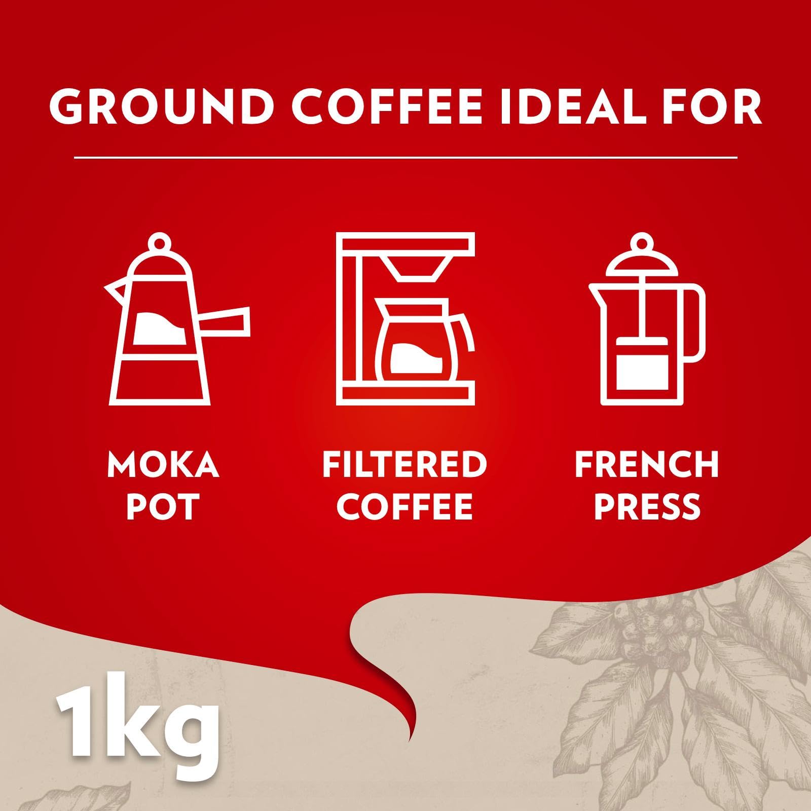Lavazza Qualità Rossa Ground Coffee - Rich & Full-Bodied | Medium Roast | 1 kg 8