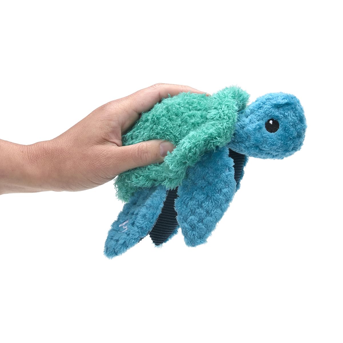 Petface Talulah Turtle Plush Dog Toy with Squeaker | Polyester | Blue/Green 3