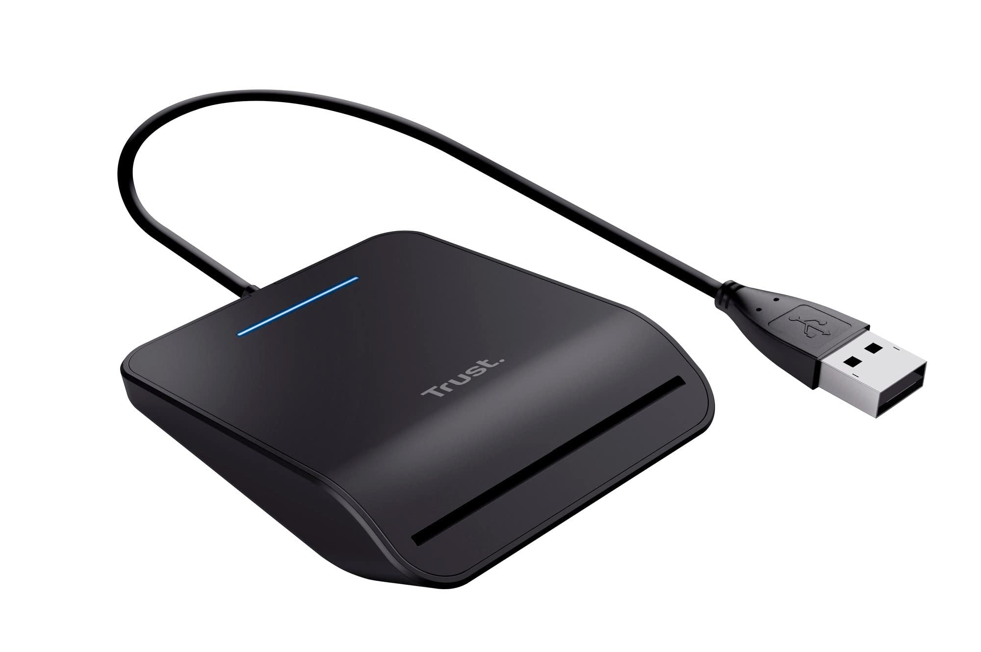 Trust Primo Smart ID Card Reader, DNI, FIPS 201, FIPS TAA and ISO 7816 Class A, B, C Compliant, 100cm Cable, Spanish/Portuguese/Italian, Secure Login, USB Card Reader Compatible with Windows/Mac 4