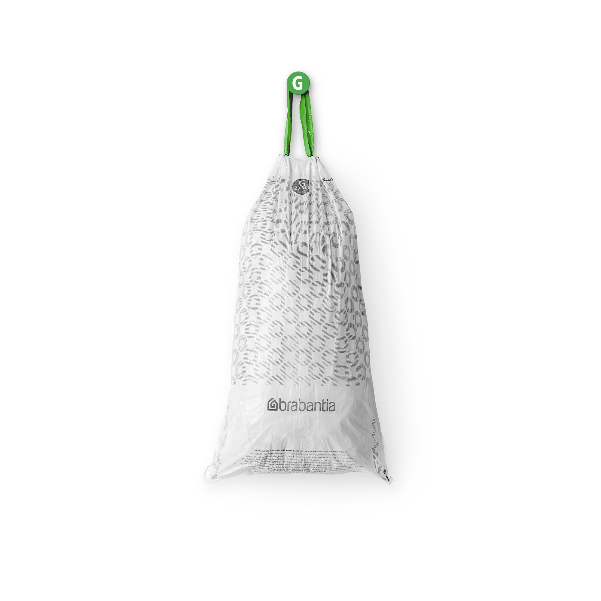 Brabantia PerfectFit Bin Liners - Tear-Resistant Plastic Bags with Tie Tape Drawstring, Code G (23-30L), 40 Count 3