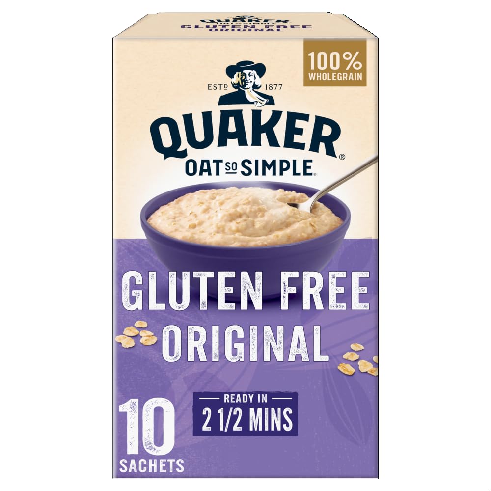 Quaker Oats So Simple Glutenfreie Porridge-Beutel, 10 x 35 g