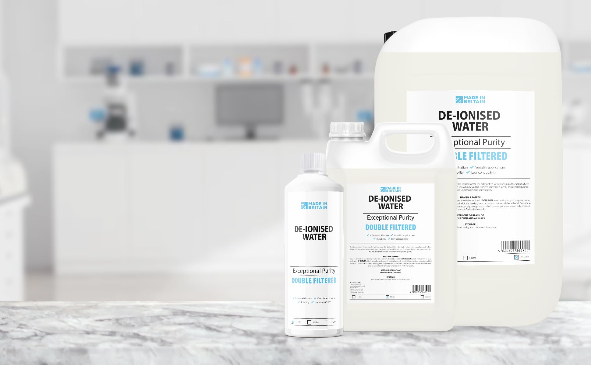 ChemLab De-Ionised Water - Ultra-Purity for Irons, Batteries & Lab Use | 1 Litre 3