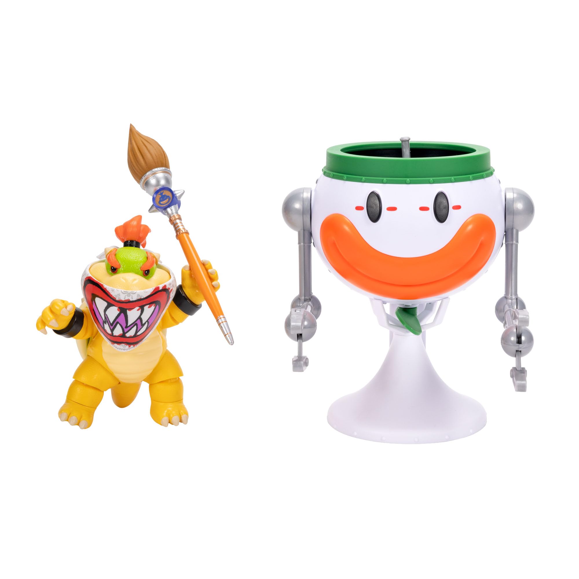 THE SUPER MARIO BROS. MOVIE Bowser Jr. Action Feature Figure with Clown Car | 5" Articulated | Ages 3+ 6