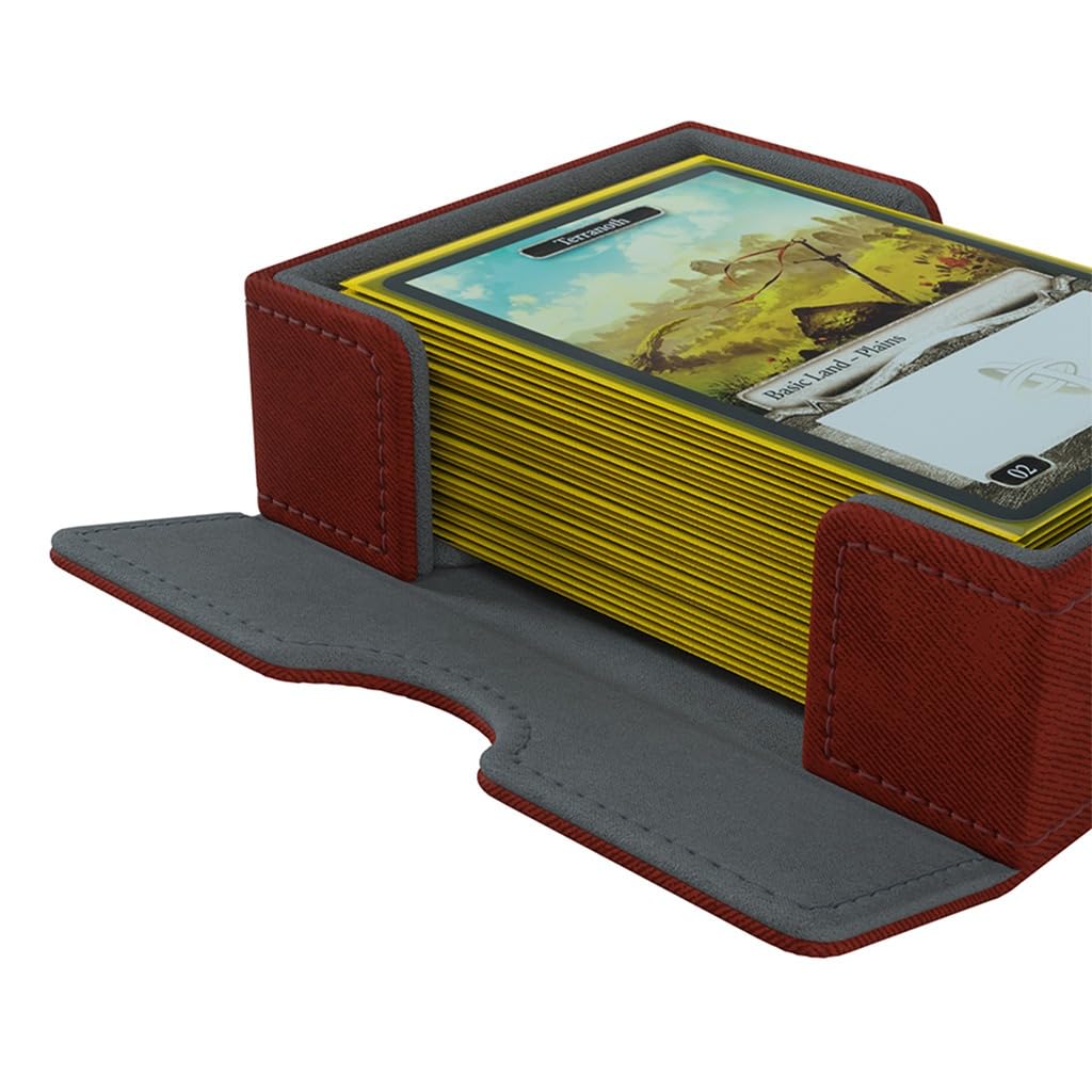 Gamegenic Cards Lair - Premium Card Box | Holds 400 Double-Sleeved Cards | Red 6