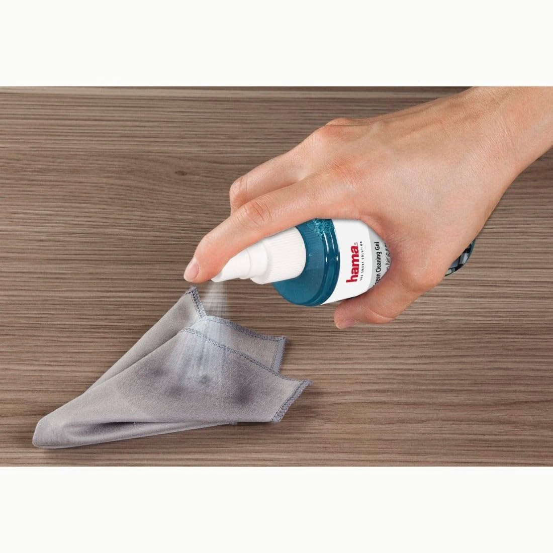 Hama LCD/TFT Screen Cleaning Gel - 200 ml | Anti-Static | Includes Washable Microfibre Cloth 3