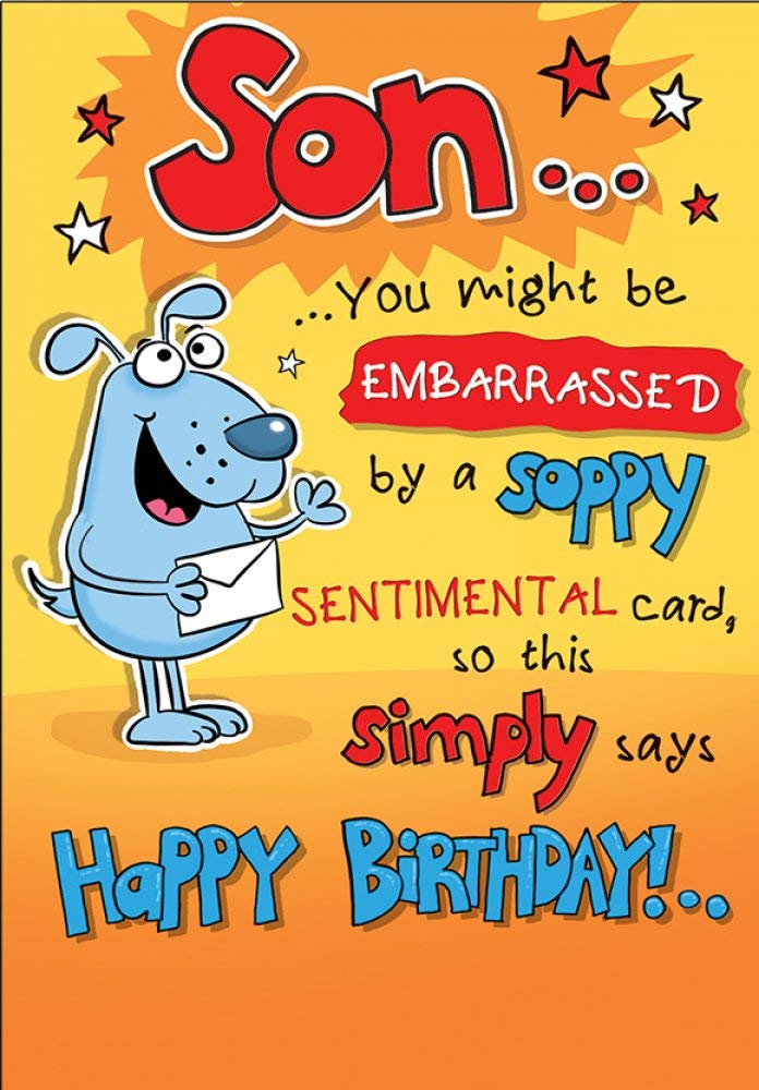 Piccadilly Greetings Son Birthday Card | 9 x 6 Inches | Orange