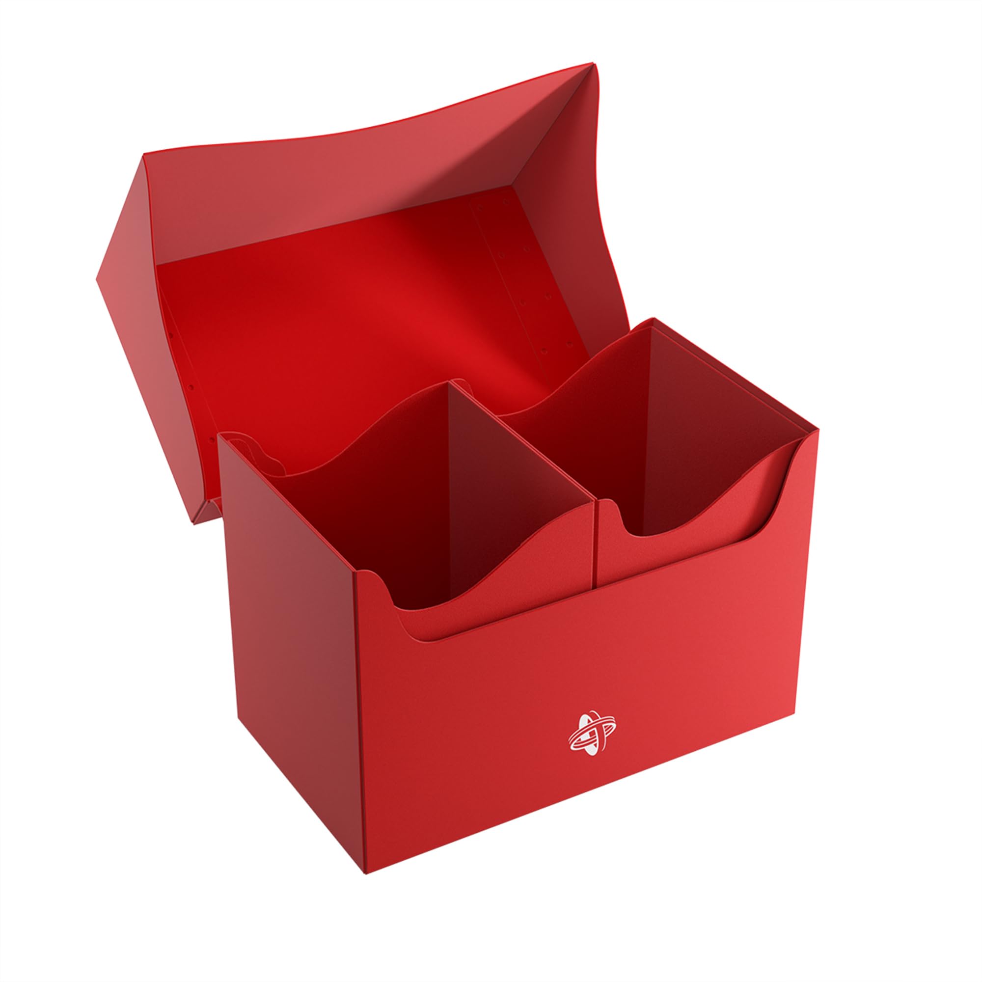 Gamegenic Double Deck Holder 200+ XL Card Box - Holds 200 Double-Sleeved Cards | Red | Acid Free 3