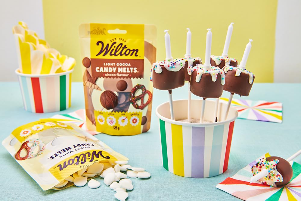 Wilton Candy Melts Weiß – Schmelzbonbons mit süßem, cremigem Geschmack zum Formen, Eintauchen und Beträufeln 5