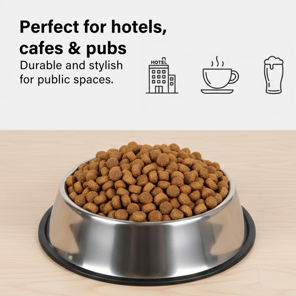 Vivo Technologies Stainless Steel Pet Bowl - 780ml Capacity | Nonslip Base | Large Dog 6