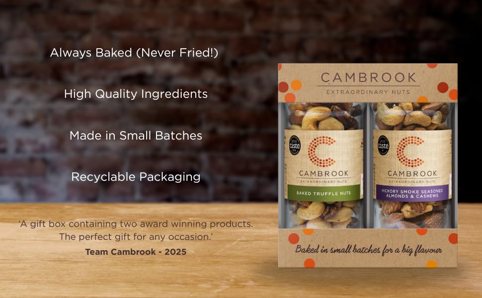 C Cambrook Extraordinary Nuts Hickory Smoke Almonds & Cashews & Baked Truffle Nuts Gift Set | 860g Total 2