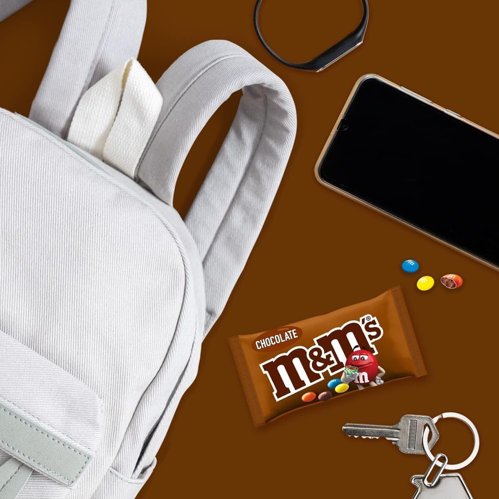 M&M's Milk Chocolate Bulk Box - 24 Pack Snack Size Bags for Movie Nights & Gifts 3