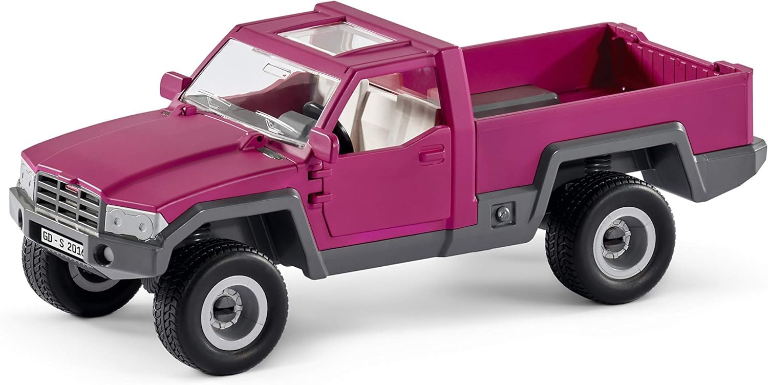 Schleich Horse Club Pick-up Truck with Horse Trailer Playset - 38-Piece Equestrian Adventure for Kids