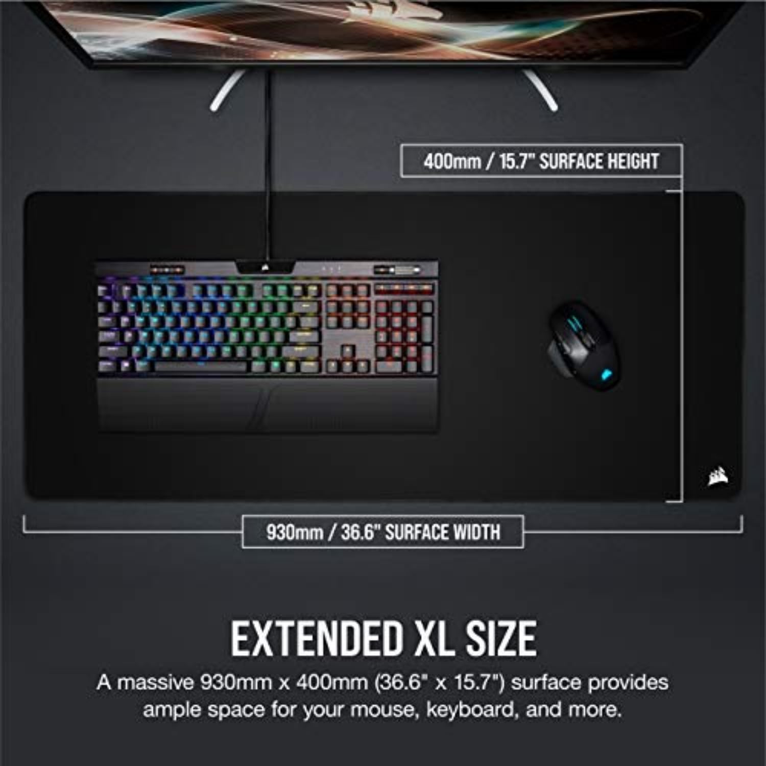 Corsair MM350 PRO Premium Spill-Proof, Stain-Resistant Cloth Gaming Mouse P 7