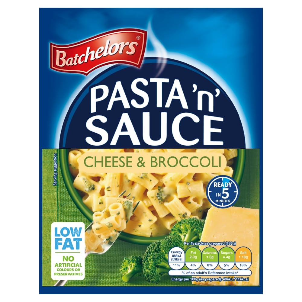 Batchelors Pasta 'n' Sauce Cheese & Broccoli Ready Meal, 99g Packet (7 Count)