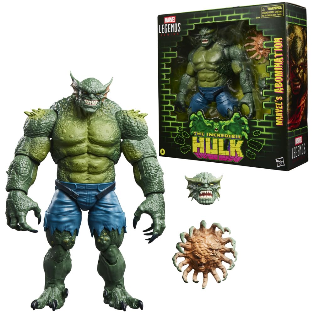 Marvel Legends Series Marvel's Abomination Action Figure - 6-Inch Scale, 20+ Points of Articulation, Includes 2 Alternate Heads 3