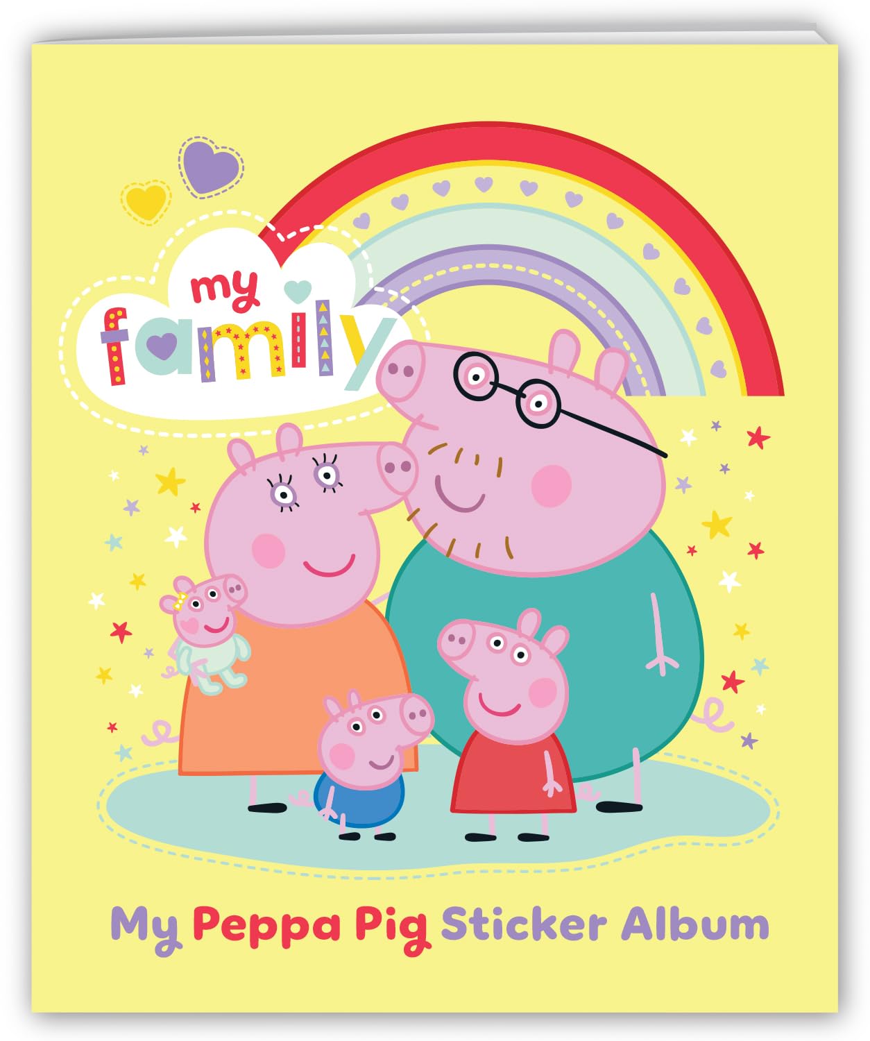 Paper Projects Peppa Pig Family Sticker Collection and Album | Foiled & Glossy Sheets | Pink 3